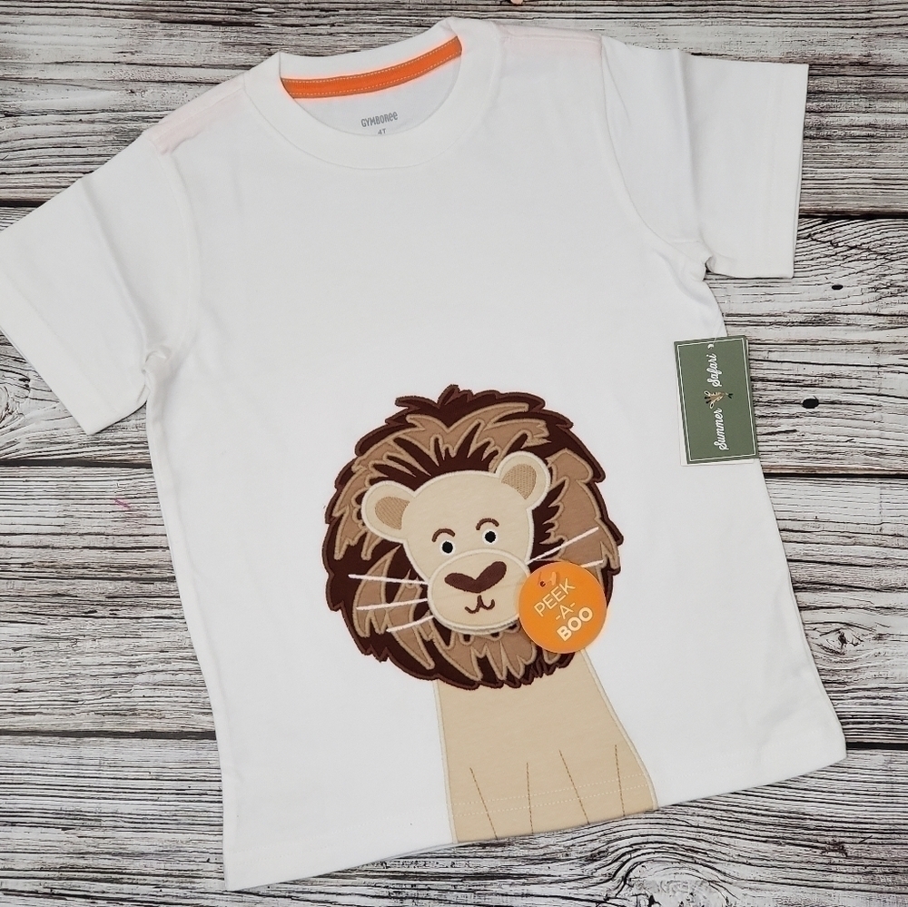 5T NWT Gymboree Lion Applique T-Shirt Safari Jungle Summer Safari Collection